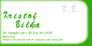 kristof bilka business card